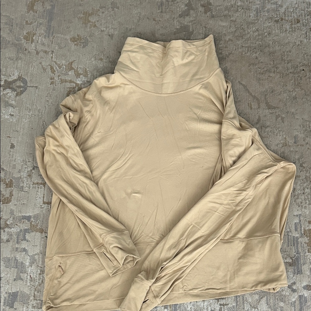 lululemon athletica Tan High-Neck Sweatshirt